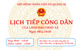 Lịch tiếp công dân ngày 08/4/2026 của Lãnh đạo UBND xã