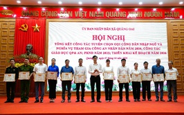 Quảng Oai hoàn thành tốt công tác tuyển quân, góp phần xây dựng nền quốc phòng toàn dân vững chắc