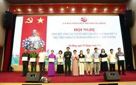 Phường Hà Đông khen thưởng 132 tập thể, cá nhân trong công tác tuyển chọn, gọi công dân nhập ngũ năm 2026