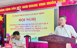 UBND xã tổ chức Hội nghị giao ban thường kỳ đánh giá kết quả thực hiện nhiệm vụ công tác quý I