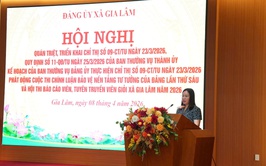 Xã Gia Lâm quán triệt các chỉ thị, quy định mới của Thành ủy Hà Nội, hướng tới nâng cao hiệu lực thực thi công vụ