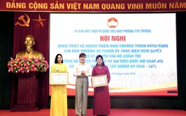 Ủy ban MTTQ Việt Nam phường Phú Thượng tổ chức hội nghị quán triệt nghị quyết số 02-NQ/TW của Bộ chính trị và tổng kết công tác bầu cử nhiệm kỳ 2026–2031