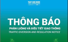 Thông báo về việc phân luồng, điều tiết giao thông phục vụ Giải chạy Tay Ho Half Marathon 2026 – Legend Race