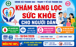 Thông báo khám sàng lọc sức khỏe cho người dân trên địa bàn xã Thanh Oai