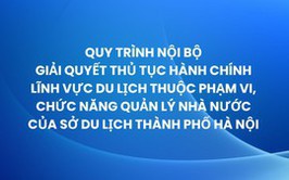 Hà Nội phê duyệt quy trình nội bộ giải quyết thủ tục hành chính lĩnh vực du lịch