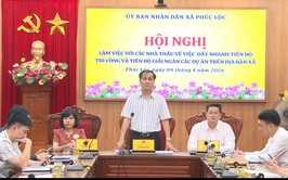 UBND xã Phúc Lộc tổ chức Hội nghị làm việc với các nhà thầu đẩy nhanh tiến độ thi công và giải ngân các dự án trên địa bàn xã