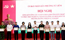 Phường Từ Liêm nâng cao chất lượng tuyển quân, hoàn thành 100% chỉ tiêu năm 2026