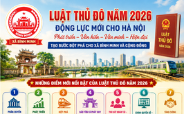 LUẬT THỦ ĐÔ NĂM 2026 CHÍNH THỨC CÓ HIỆU LỰC TỪ NGÀY 01/7/2026, NHIỀU ĐIỂM MỚI, ĐỘT PHÁ TẠO ĐỘNG LỰC PHÁT TRIỂN THỦ ĐÔ HÀ NỘI
