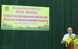 Hội Nông dân xã Phúc Thọ tập huấn xử lý rơm rạ và sử dụng thuốc bảo vệ thực vật an toàn
