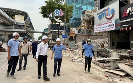 Lãnh đạo phường Thanh Xuân kiểm tra thực địa, đẩy nhanh tiến độ giải phóng mặt bằng đường Vành đai 2,5