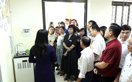 Ra mắt ra mắt mô hình nước sạch học đường tại trường THCS Cao Viên xã Bình Minh