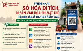 Chuyên Mỹ triển khai số hóa di tích, di sản văn hóa phi vật thể trên địa bàn xã trong năm 2026