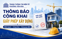 Thông báo công khai Giấy phép xây dựng có thời hạn