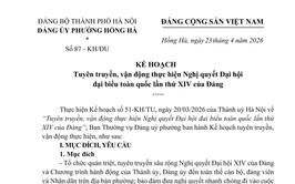 Phường Hồng Hà đẩy mạnh tuyên truyền, vận động thực hiện Nghị quyết Đại hội đại biểu toàn quốc lần thứ XIV của Đảng