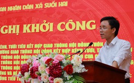 Xã Suối Hai tổ chức hội nghị khởi công các dự án cải tạo, nâng cấp hệ thống đường giao thông nội đồng, kênh tưới, tiêu và hệ thống tiêu thoát nước trên địa bàn xã.