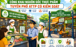 Phường Bồ Đề tăng cường công khai nguồn gốc thực phẩm, xây dựng tuyến phố bảo đảm an toàn thực phẩm