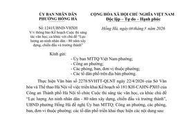 Phường Hồng Hà tuyên truyền hưởng ứng Cuộc thi sáng tác văn học, ca khúc với chủ đề “Lực lượng An ninh nhân dân - 80 năm xây dựng, chiến đấu và trưởng thành”