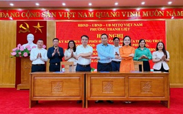 Thường trực HĐND – UBND - Ủy ban MTTQ Việt Nam phường Thanh Liệt ký kết quy chế phối hợp công tác