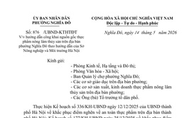 PHƯỜNG NGHĨA ĐÔ TĂNG CƯỜNG CÔNG KHAI NGUỒN GỐC THỰC PHẨM NÔNG LÂM THỦY SẢN VÌ SỨC KHỎE CỘNG ĐỒNG