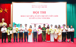 Xã Yên Lãng tổ chức hội thi báo cáo viên tuyên truyền viên giỏi năm 2026