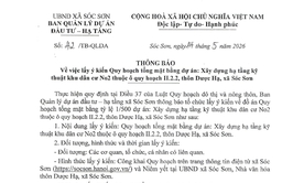 XÃ SÓC SƠN LẤY Ý KIẾN QUY HOẠCH TMB DỰ ÁN XÂY DỰNG HTKT KHU DÂN CƯ NO2 THUỘC Ô QUY HOẠCH II.2.2, THÔN DƯỢC HẠ