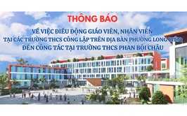 Thông báo Về việc điều động giáo viên, nhân viên tại các trường THCS công lập trên địa bàn phường Long Biên đến công tác tại trường THCS Phan Bội Châu