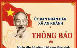 Thông báo treo cờ Tổ quốc nhận dịp kỷ niệm 136 năm Ngày sinh Chủ tịch Hồ Chí Minh