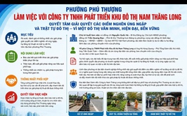 Phường Phú Thượng làm việc với Công ty TNHH Phát triển Khu đô thị Nam Thăng Long về giải quyết các điểm nghẽn úng ngập và trật tự đô thị