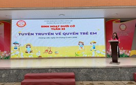 Nâng cao nhận thức về Quyền trẻ em thông qua tiết sinh hoạt dưới cờ tại trường Tiểu học Bùi Quốc Khái