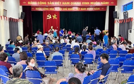 Hội đồng bồi thường GPMB dự án Khu đô thị thể thao Olympic tổ chức chi trả tại thôn Vĩnh Ninh và thôn Tả Thanh Oai.
