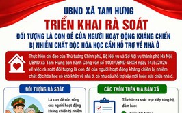 UBND XÃ TAM HƯNG TRIỂN KHAI RÀ SOÁT ĐỐI TƯỢNG LÀ CON ĐẺ CỦA NGƯỜI HOẠT ĐỘNG KHÁNG CHIẾN BỊ NHIỄM CHẤT ĐỘC HÓA HỌC CẦN HỖ TRỢ VỀ NHÀ Ở