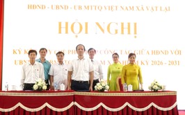 Hội nghị ký kết Quy chế phối hợp công tác giữa HĐND – UBND – UB MTTQ Việt Nam xã Vật Lại, nhiệm kỳ 2026 – 2031