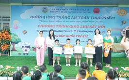 Trường Mầm non Quang Trung tổ chức chương trình giao lưu “Bé vui khỏe - Ăn sạch mỗi ngày”