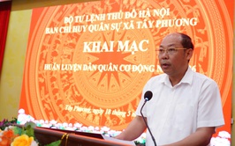 Ban Chỉ huy Quân sự xã Tây Phương khai mạc huấn luyện Dân quân cơ động năm 2026