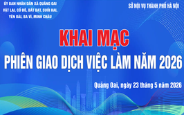 Khoảng 100 người lao động xã Minh Châu tham dự phiên giao dịch việc làm năm 2026.