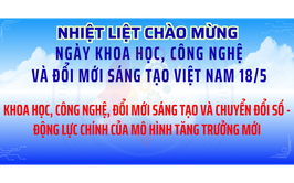 Chào mừng Ngày Khoa học, Công nghệ và Đổi mới sáng tạo Việt Nam 18/5/2026.