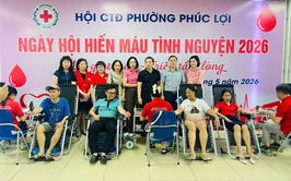 Hội Chữ thập đỏ phường Phúc Lợi tổ chức “Ngày hội hiến máu nhân đạo” đợt 1 năm 2026