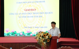 UBND XÃ VĨNH THANH TỔ CHỨC HỘI NGHỊ GIAO BAN CÔNG TÁC ĐẢM BẢO AN TOÀN THỰC PHẨM