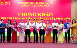 Sôi nổi Chung khảo Hội thi Báo cáo viên, tuyên truyền viên giỏi xã Ứng Hòa năm 2026