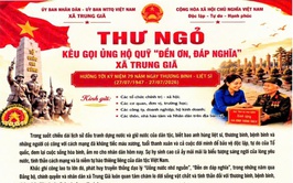 ĐẢNG ỦY - HĐND - UBND - UB MTTQ Việt Nam xã Trung Giã kêu gọi ủng hộ quỹ 