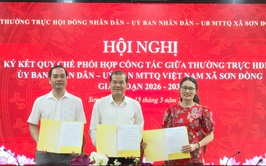 Thường trực HĐND xã Sơn Đồng tổ chức Hội nghị ký kết Quy chế phối hợp nhiệm kỳ 2026 - 2031 và Chương trình phối hợp công tác năm 2026 giữa Thường trực HĐND, UBND, Ủy ban MTTQ Việt Nam