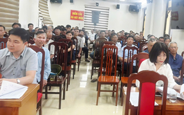 UBND xã tổ chức hội nghị tuyên truyền, vận động các hộ vi phạm đất đai tự giác tháo dỡ công trình vi phạm trên địa bàn Ngọc Tảo