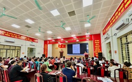  Phòng giao dịch NHCSXH Thanh Oai tổ chức lớp tập huấn nghiệp vụ tín dụng chính sách cho 148 học viên là Tổ trưởng, tổ phó của 74 tổ tiết kiệm và vay vốn trên địa bàn xã.