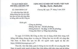 Phường Chương Mỹ triển khai hệ thống thông báo lưu trú, khai báo tạm trú thống nhất của Bộ Công an