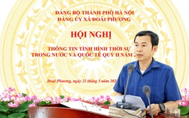 Xã Đoài Phương tổ chức hội nghị thông tin tình hình thời sự trong nước, quốc tế quý II năm 2026