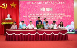 Xã Vật Lại triển khai ký kết kế hoạch phối hợp bảo vệ an ninh quốc gia, bảo đảm trật tự an toàn xã hội trong lĩnh vực giáo dục và y tế