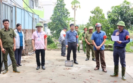XÃ THẠCH THẤT TỔ CHỨC CƯỠNG CHẾ XỬ LÝ CÁC TRƯỜNG HỢP VI PHẠM ĐẤT ĐAI (ĐỢT 2)