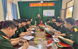 Đoàn kiểm tra của Bộ Tư lệnh Thủ đô Hà Nội về thăm kiểm tra và làm việc tại Ban CHQS xã Hoài Đức