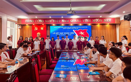 TRƯỜNG THCS YÊN SỞ TỔ CHỨC LỄ KẾT NẠP ĐOÀN VIÊN MỚI CHO HỌC SINH KHỐI 9
