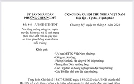 Phường Chương Mỹ tăng cường tuyên truyền, kiểm tra, xử lý tình trạng phơi thóc, đốt rơm rạ gây mất an toàn giao thông và ô nhiễm môi trường
